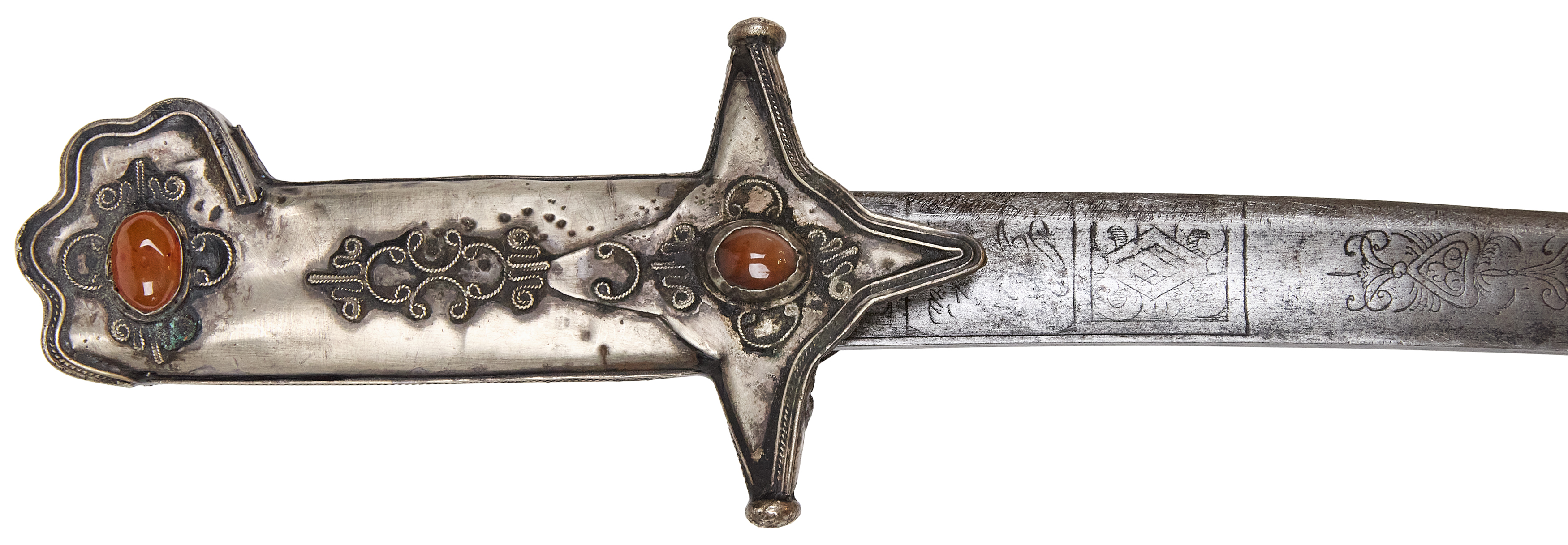 A presentation sword, The blade, eastern Europe, 19th century, the mounts and sheath, possibly O... - Image 3 of 3