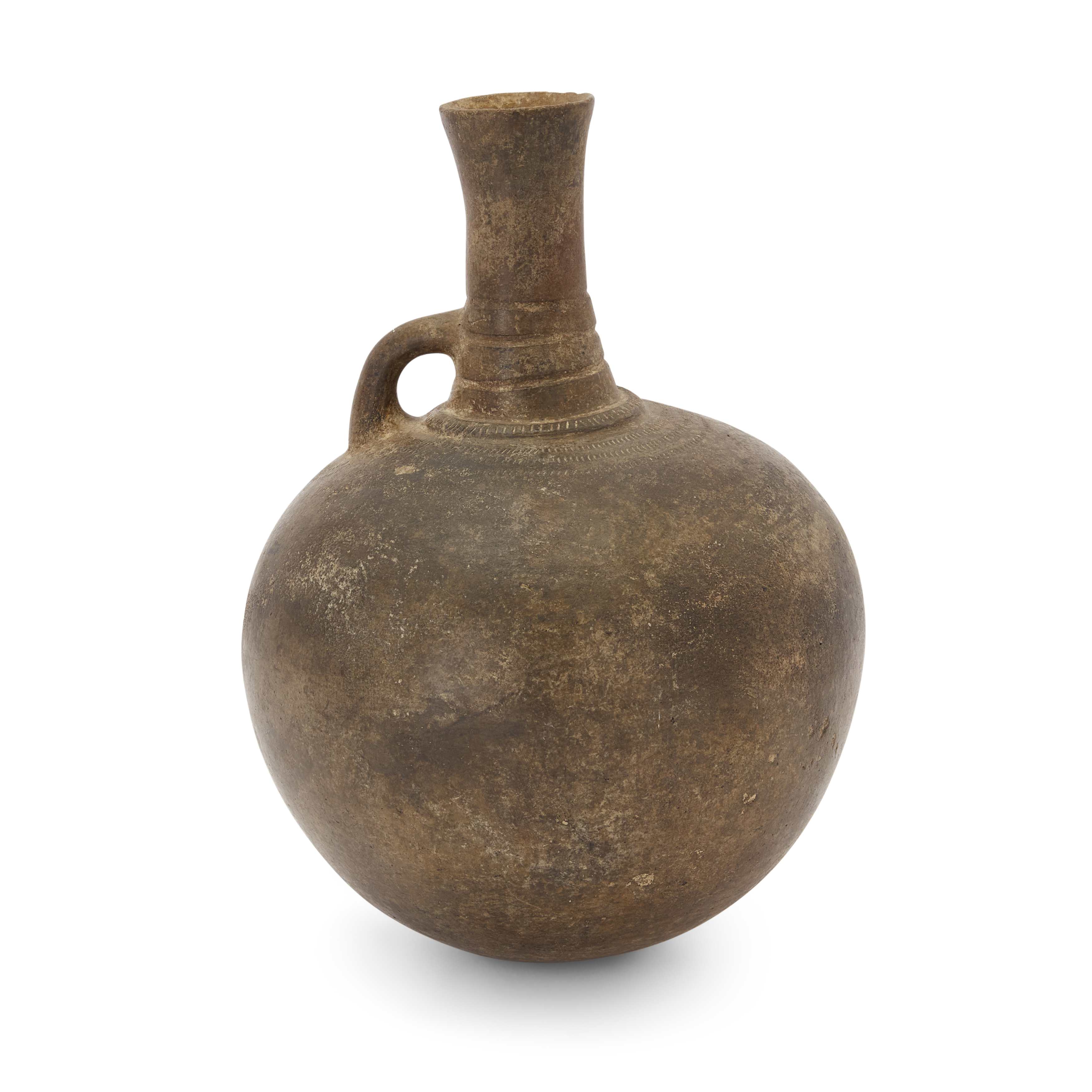 A large intact Amlash grey pottery flask, North Iran, late 2nd – mid 1st Millennium B.C. of glo... - Image 2 of 2