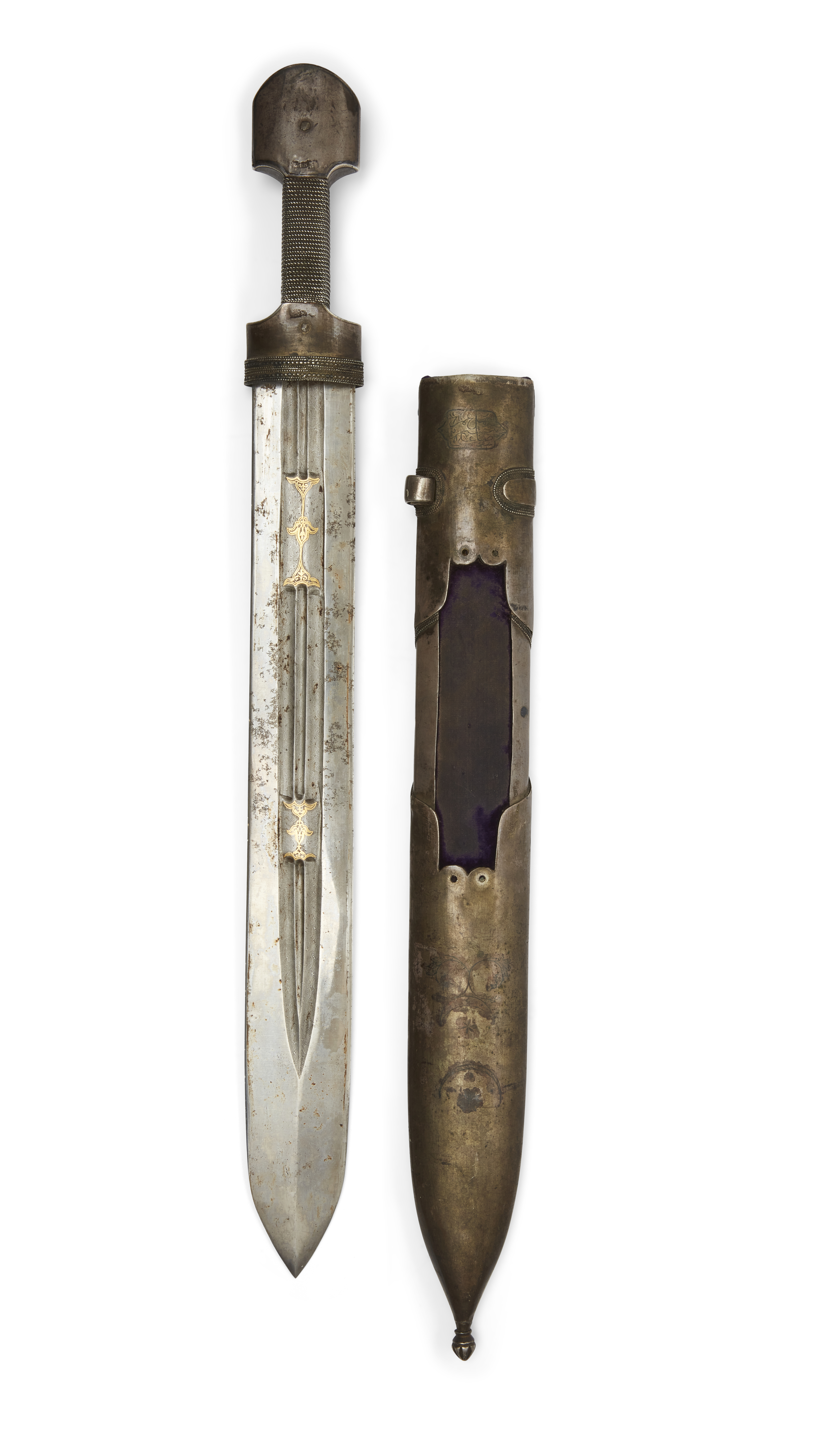 A gold damascened and nielloed silver dagger (kinjal), Tbilisi (Tiflis), Russian empire, assay m... - Image 2 of 3