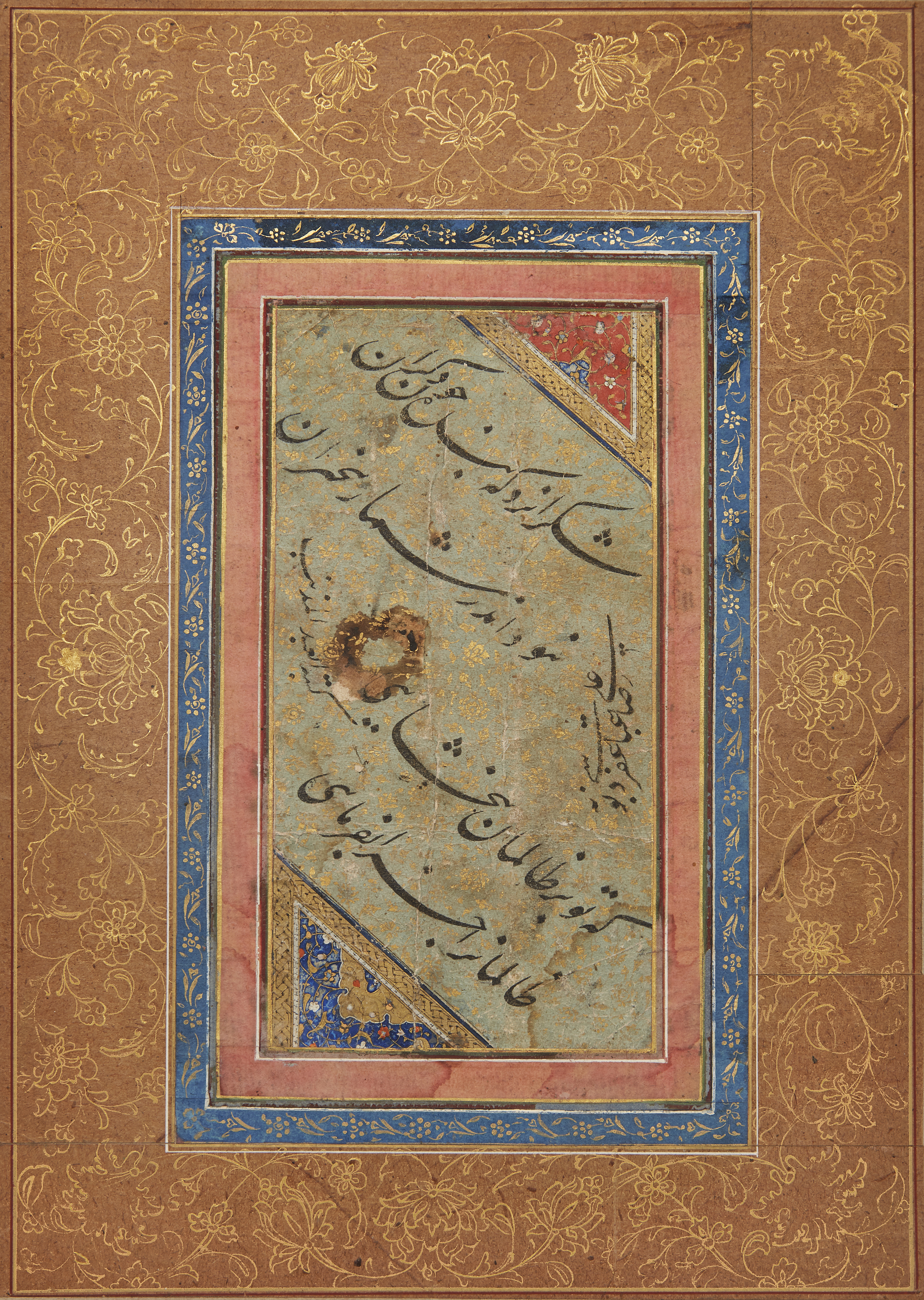 Property from An Important Private Collection Six calligraphic panels, Qajar Iran, 19th century... - Image 3 of 6