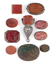 Property from an Important Private Collection  A group of inscribed seals, Iran, 19th century a...