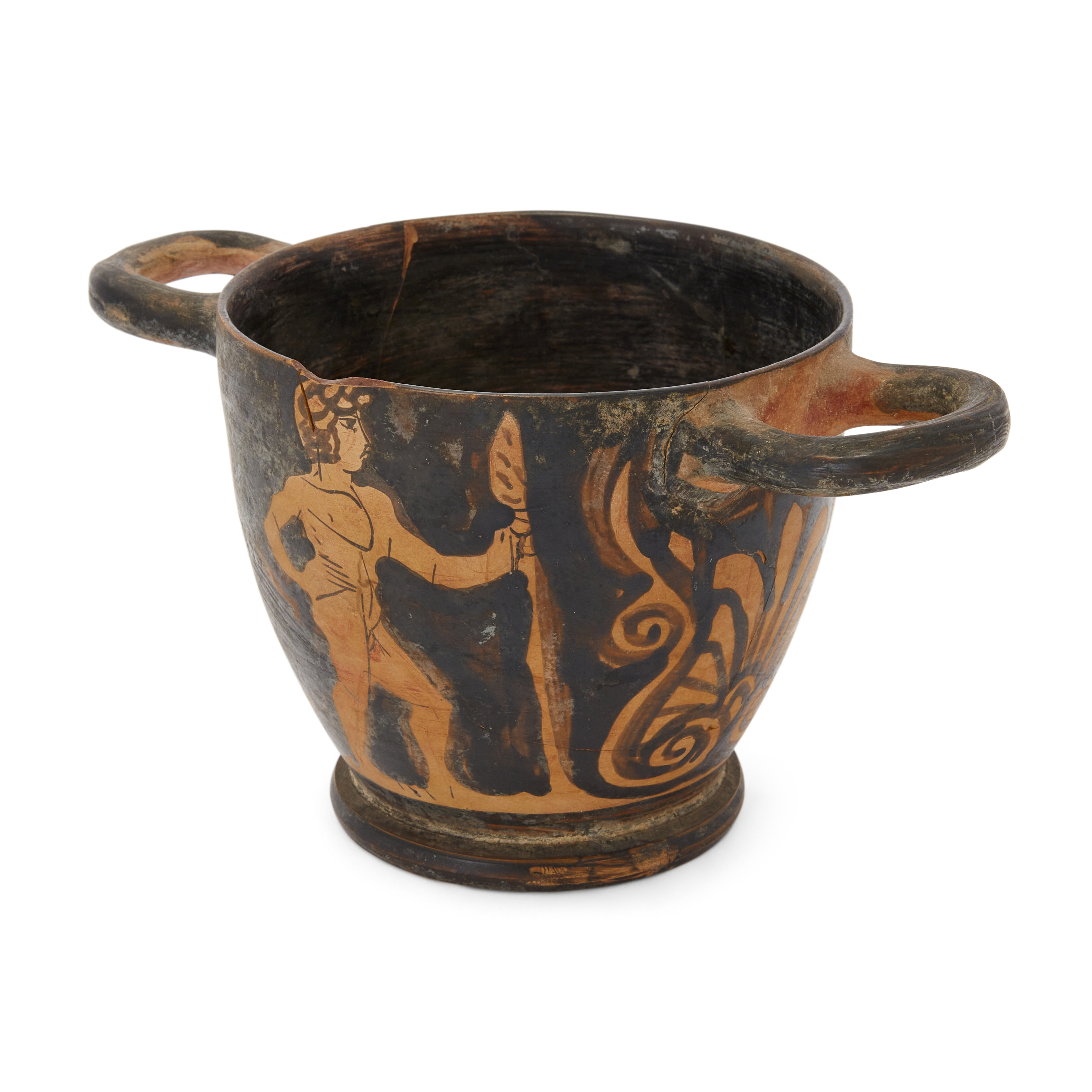 A Boeotian red-figure skyphos, attributed to the Argos Painter, circa late 5th Century B.C., on... - Image 2 of 2