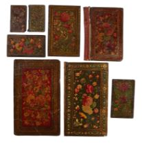 Property from an Important Private Collection Two lacquered papier mache bindings and five papie...