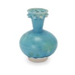 To Be Sold With No Reserve A turquoise glazed pottery perfume sprinkler Iran,  On short foot, ...