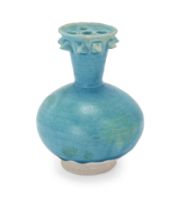 To Be Sold With No Reserve A turquoise glazed pottery perfume sprinkler Iran,  On short foot, ...