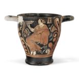 A Campanian red-figure skyphos Greek South Italy, middle or third quarter of the 4th Century B.C...