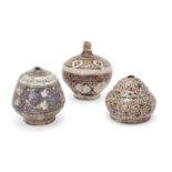 To Be Sold With No Reserve Three lustre-decorated pottery flask fragments, Kashan, Ilkhanid Ira...