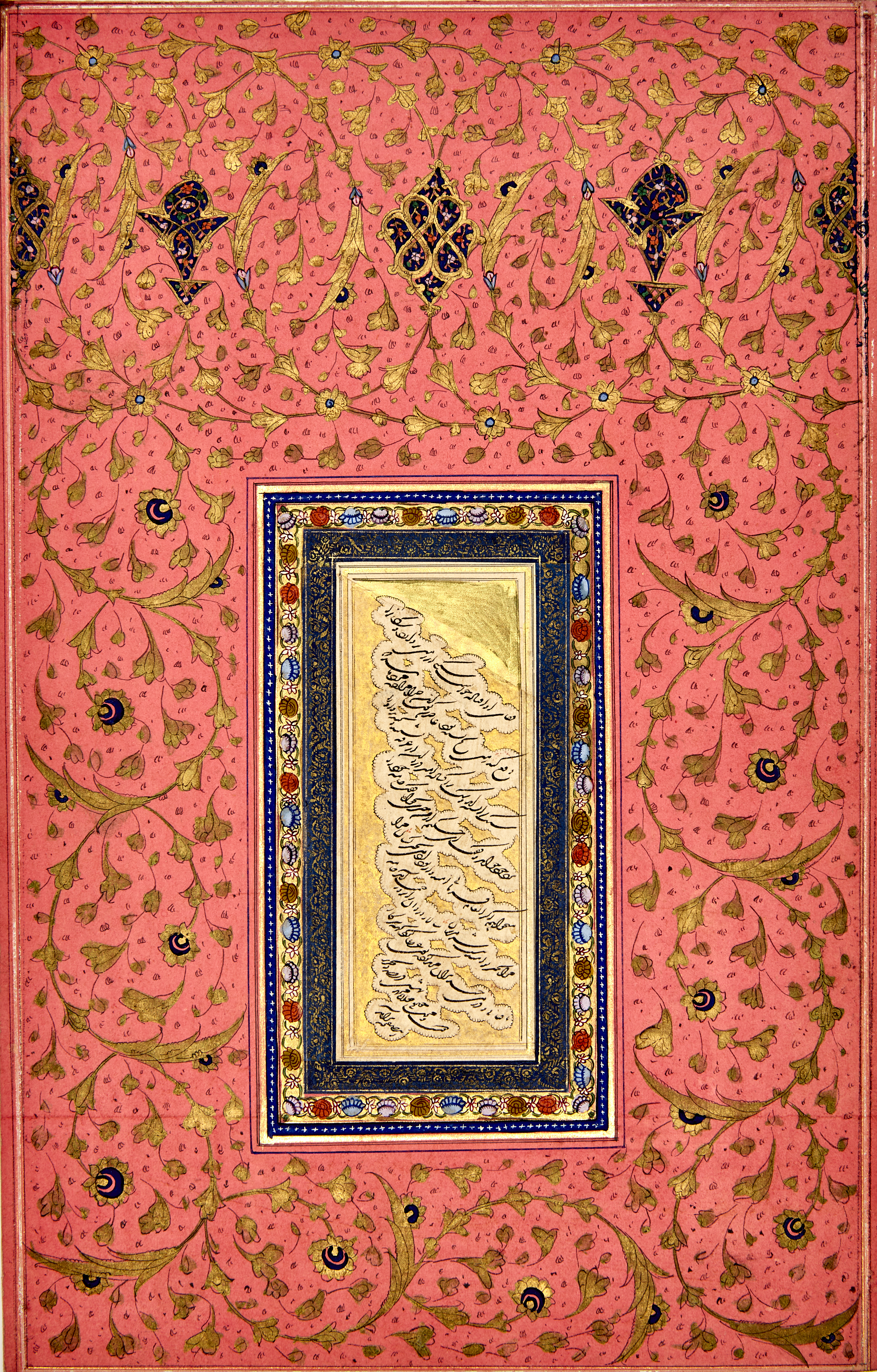 A Safavid calligraphic panel signed Ala'al-Din Tabrizi, Persia, dated 987AH/1579-1580AD with 10... - Image 2 of 3