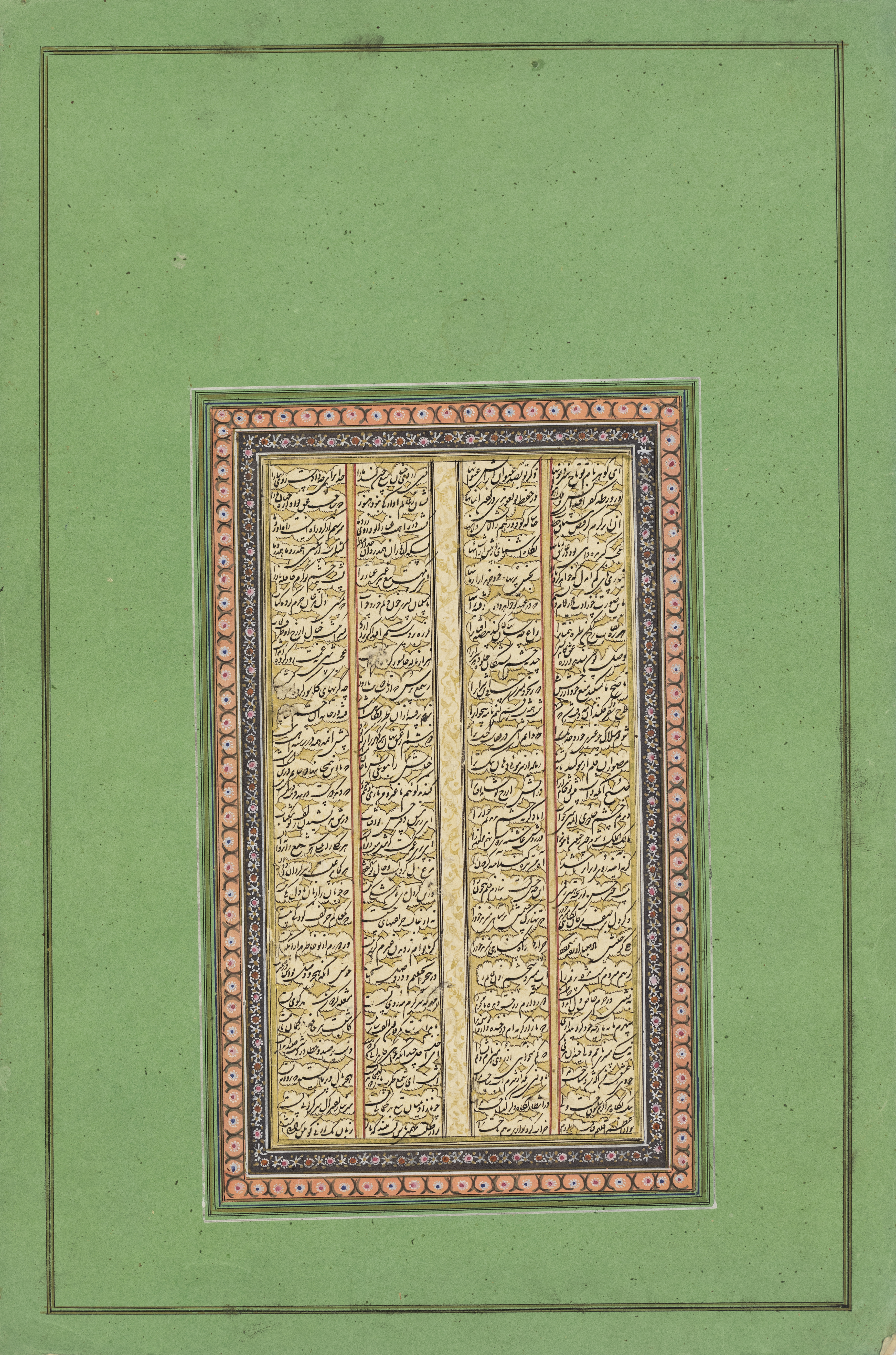 A group of nine calligraphic panels from an album, Zand or Qajar Iran, 18th century Mounted on ... - Image 6 of 9
