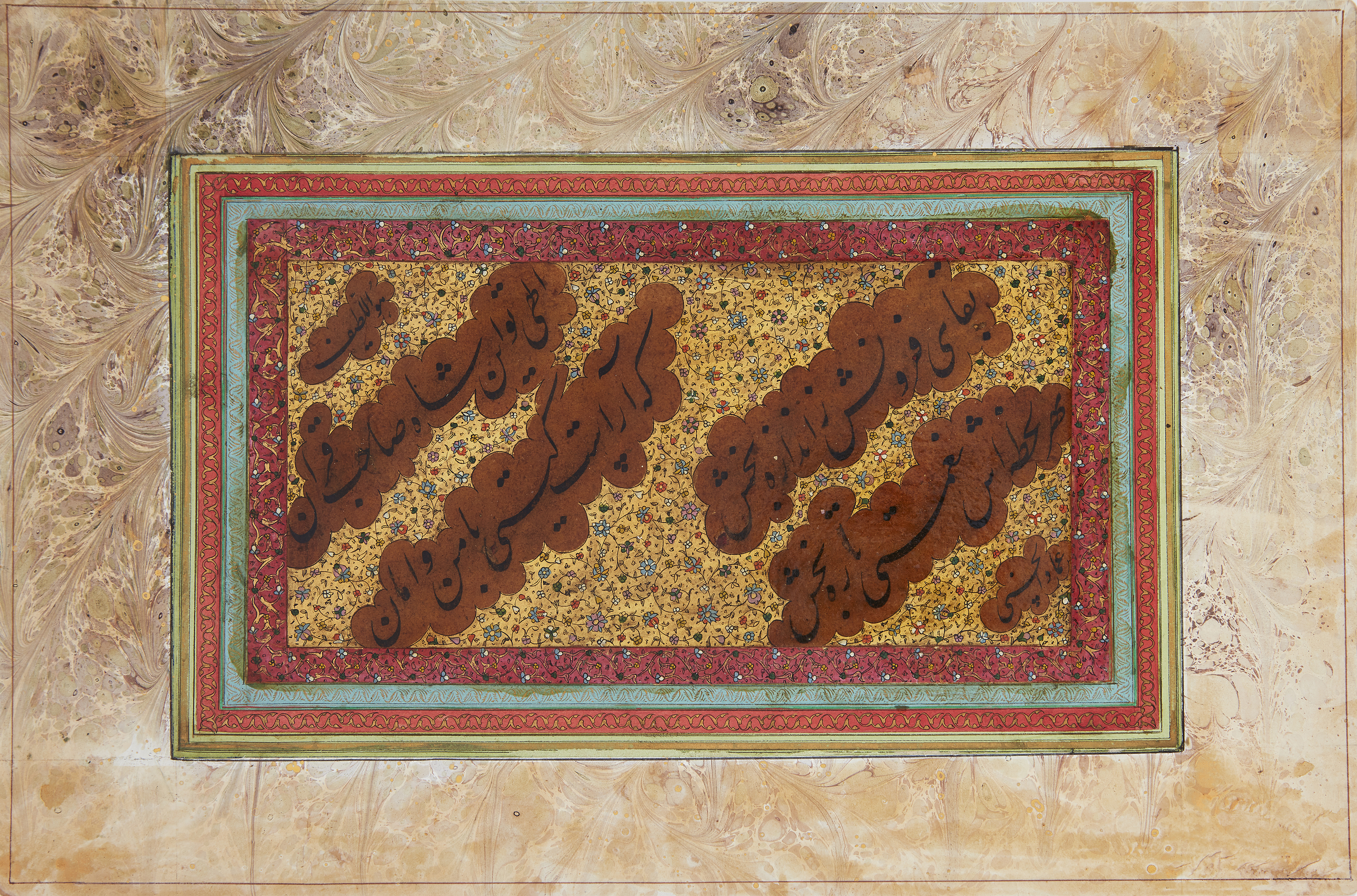 Property from An Important Private Collection Six calligraphic panels, Qajar Iran, 19th century... - Image 6 of 6