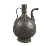 An Armenian tinned copper ewer, Armenia, 18th century, With inscription cartouche, of globular ...