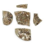 To Be Sold With No Reserve A group of enamelled and gilded Mamluk glass fragments, Egypt or Syr...