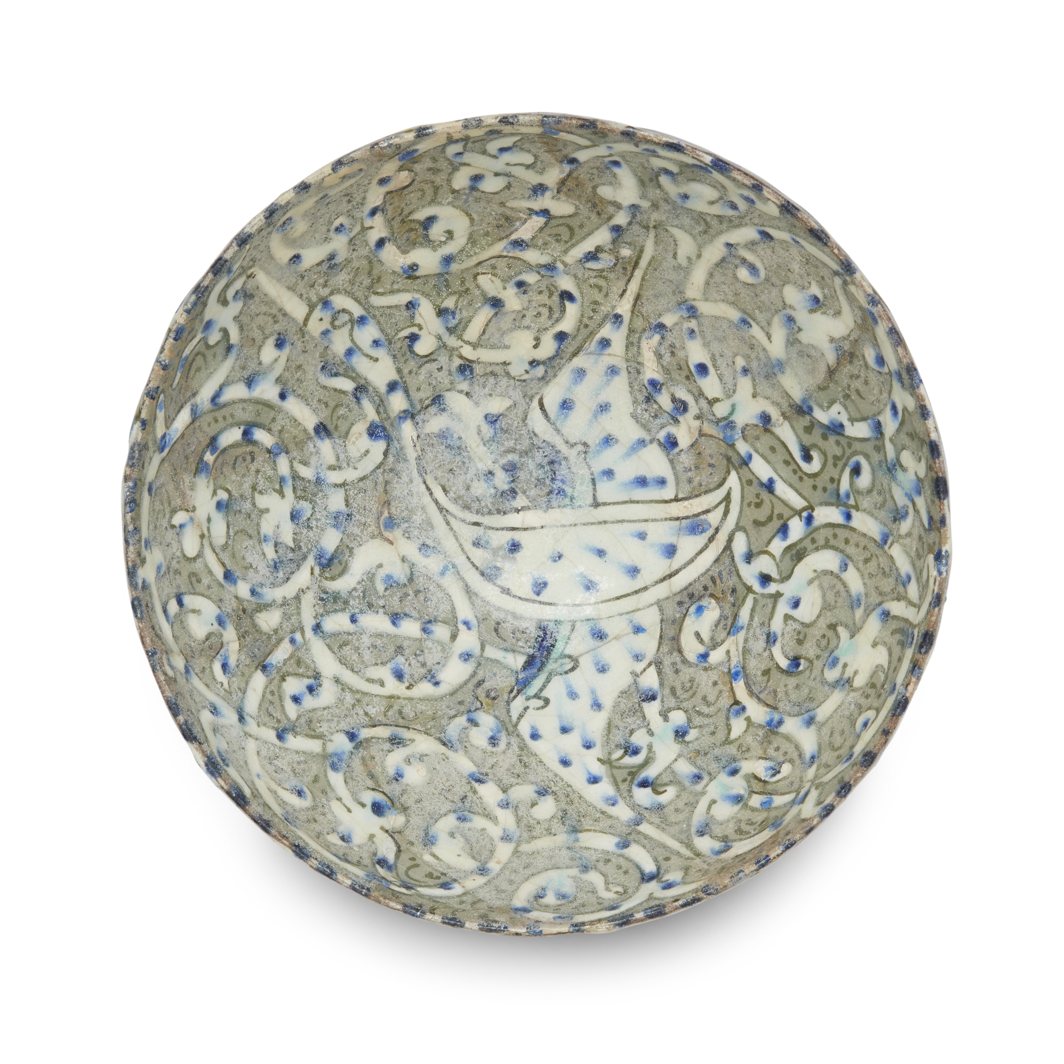 To Be Sold With No Reserve A Sultanabad conical pottery bowl Iran, 14th century On straight fo...
