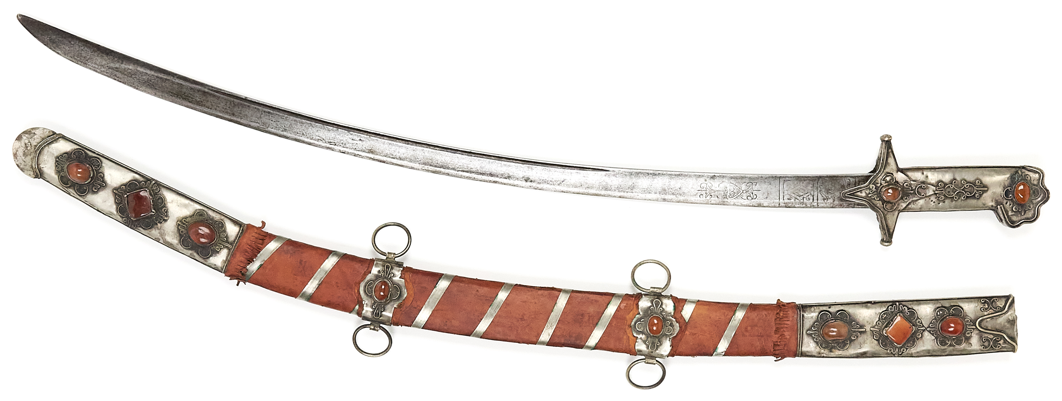 A presentation sword, The blade, eastern Europe, 19th century, the mounts and sheath, possibly O... - Image 2 of 3