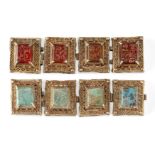 To Be Sold With No Reserve A group of eight inset gold panels from one or two Seljuk bracelets, ...