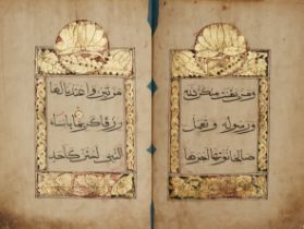 Qur'an Juz' XXII (وَمَنْ يَّقْنُتْ) China, 19th century or earlier, Arabic manuscript on paper,...