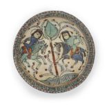 To Be Sold With No Reserve A small Minai over glaze painted pottery footed bowl Iran, late 12th...