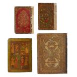 Property from an Important Private Collection Three polychrome lacquered book covers, Kashmir, ...