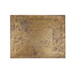 Property from an Important Private Collection A gold damascened koftgari work steel book cover, ...