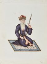 Property from a Private Collection, London To Be Sold With No Reserve A group of Qajar painting...