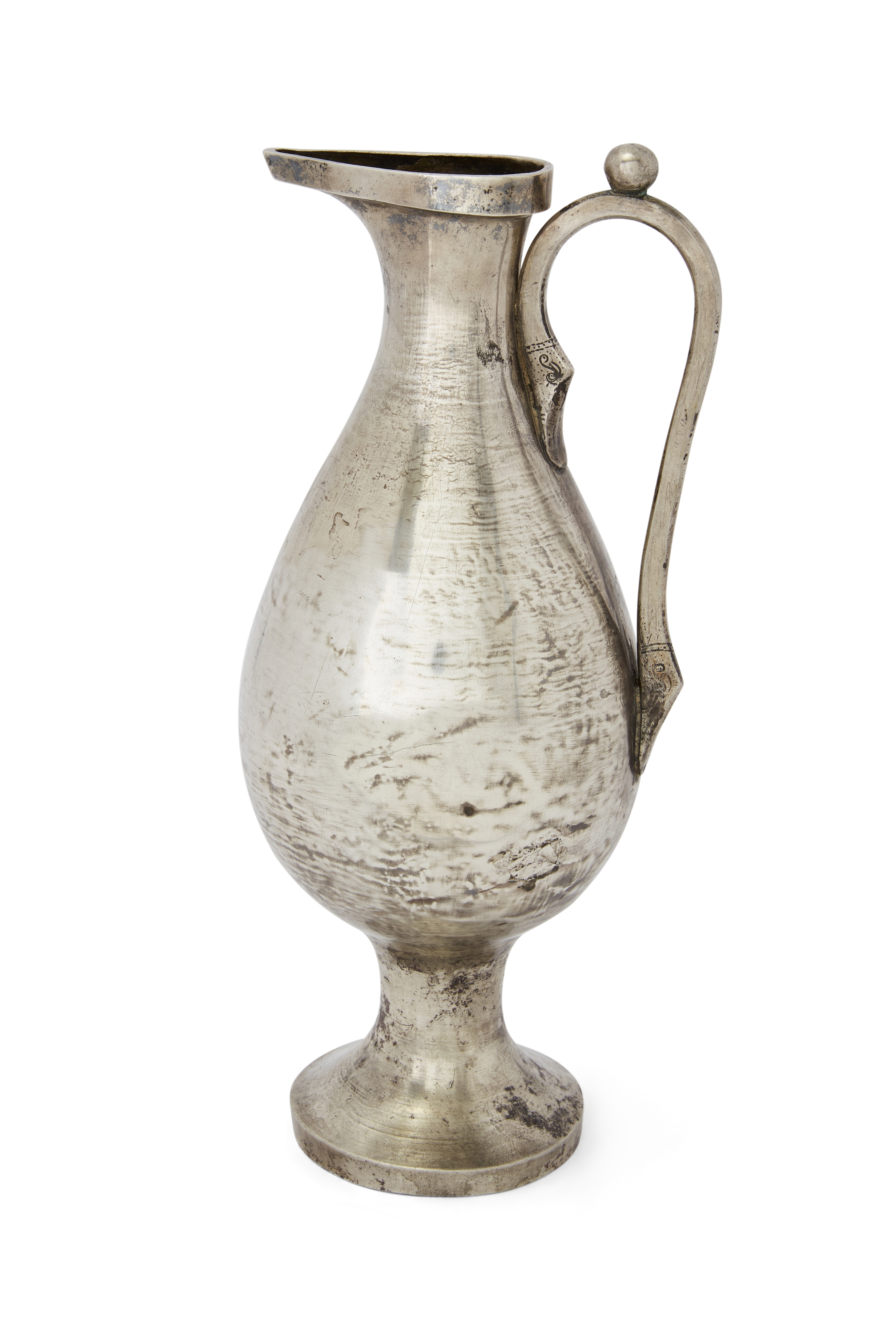 To Be Sold With No Reserve A Sasanian or early Islamic silver ewer, 6th-7th century, of bulbou...