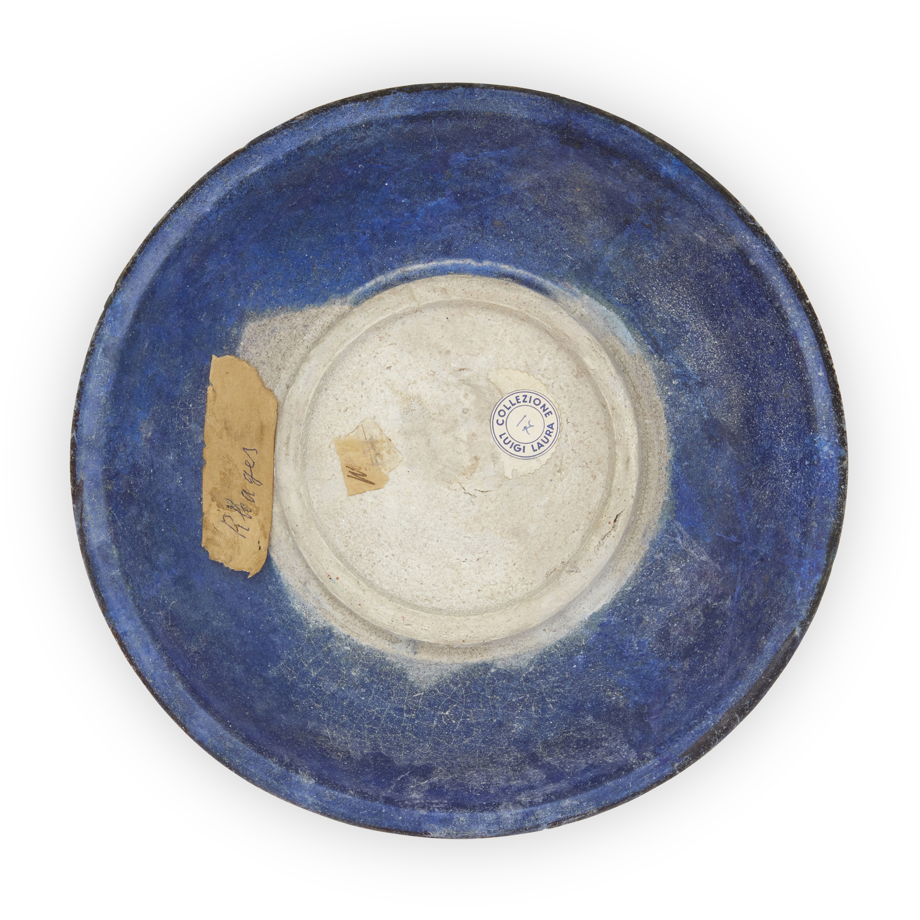 To Be Sold With No Reserve A figural lustre and cobalt-blue shallow pottery dish, Kashan, Centr... - Image 3 of 3