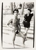 Andy Warhol, American 1928-1987, Sylvester Stallone; unique gelatin silver print,  image: 25.4 ...