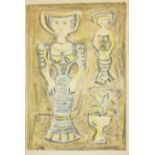 Massimo Campigli, Italian 1895-1971, Femmes Fleurs, 1957; lithograph on paper watermarked L'Oeu...