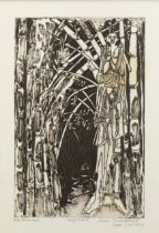 Bruce Onobrakpeya,  Nigerian b.1932-  Olorunsogo, 1982;  deep etching on wove,  signed, dated '...