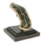 Salvador Dali, Spanish 1904-1989, Dance of time III; bronze with green and gold patina on a pol...