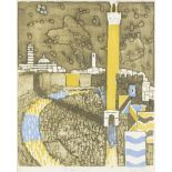 Julian Trevelyan RA,  British 1910-1988,  The Palio, Siena, 1959;  etching and aquatint in colo...