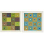 Michel Seuphor, Belgian 1901-1999, Geometric Shapes; each screenprint on wove, each signed in p...