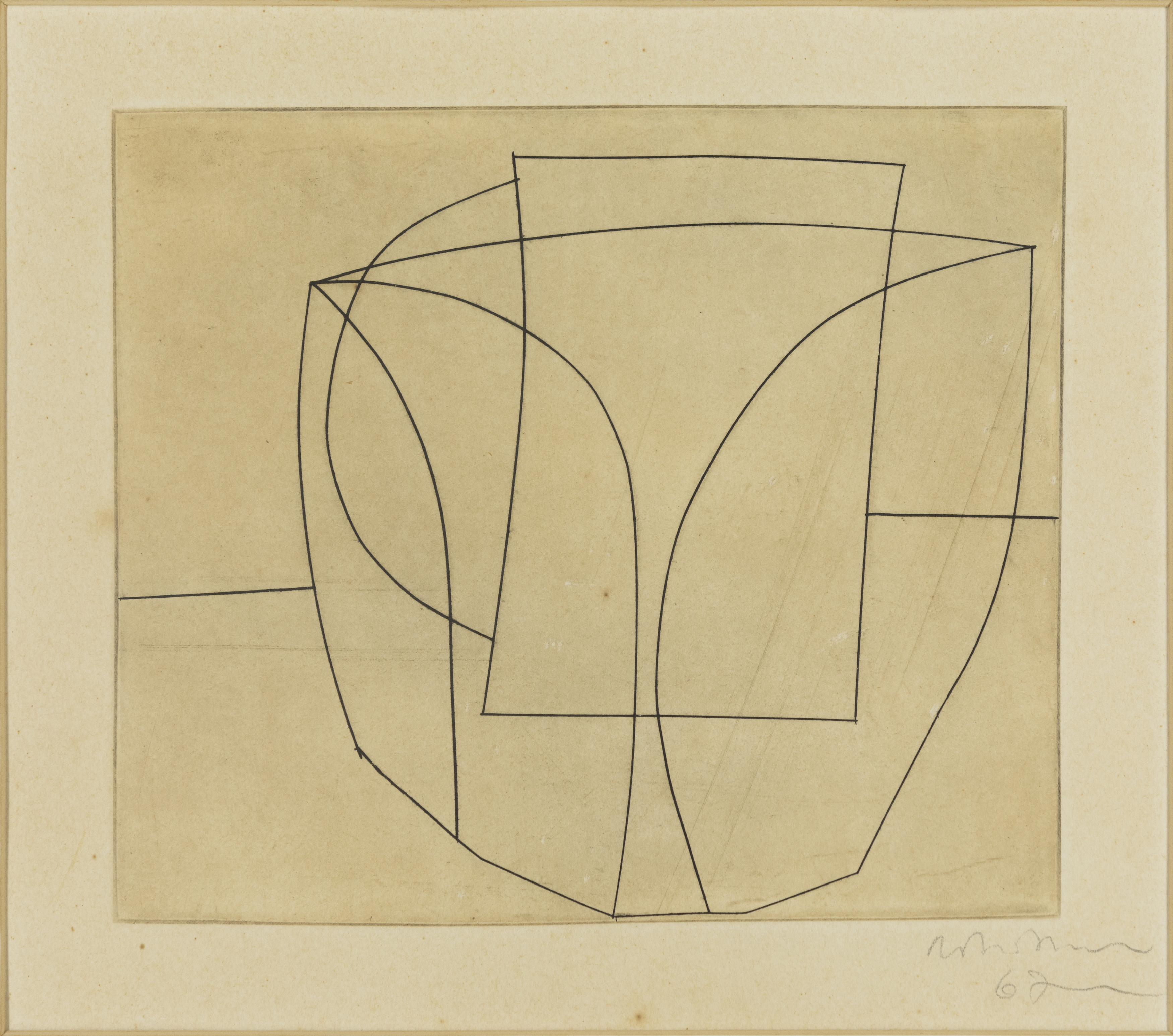 Ben Nicholson OM, British 1894-1982,  Crystal (from the suite Ben Nicholson 3), 1967;  etching ...