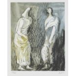 Henry Moore OM CH FBA, British 1898-1986- Man and Woman, 1984; lithograph in colours on paper, ...