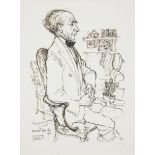 Ronald Searle CBE RDI, British 1920-2011, Portrait of Fredrick Alexander; offset lithograph on ...
