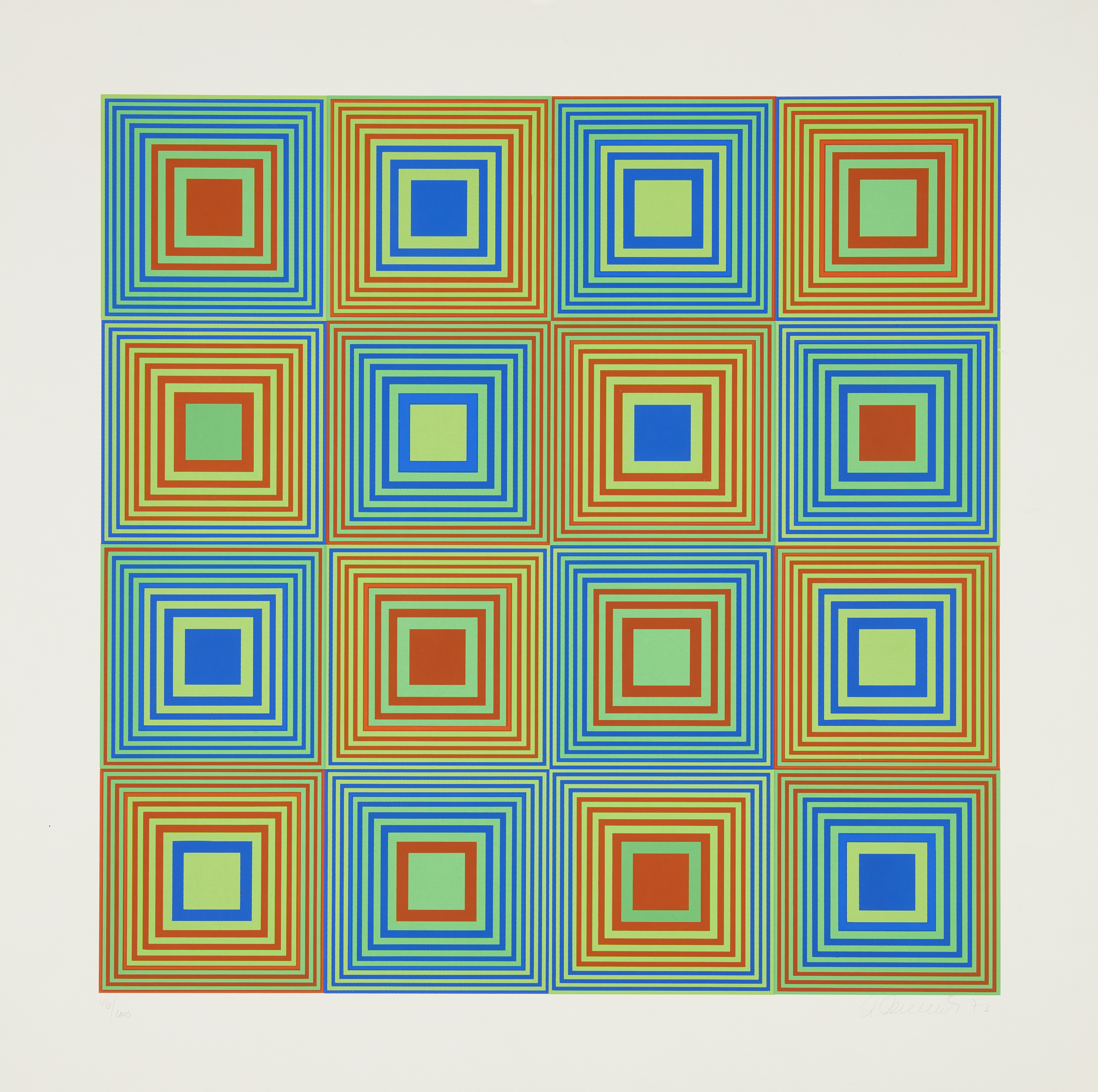 Michel Seuphor, Belgian 1901-1999, Geometric Shapes; each screenprint on wove, each signed in p... - Image 2 of 3