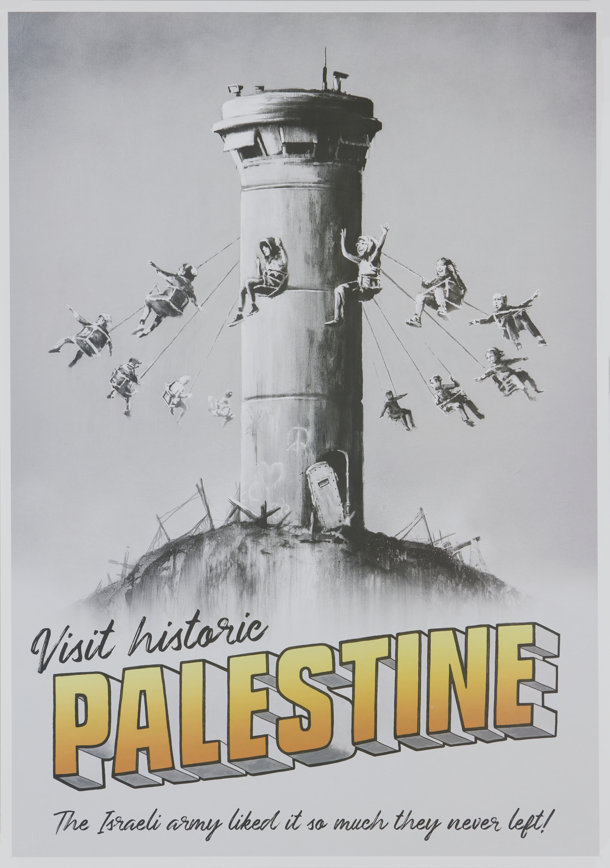 Banksy, British b.1974- Visit historic Palestine; offset lithograph in colours, stamped on the ...