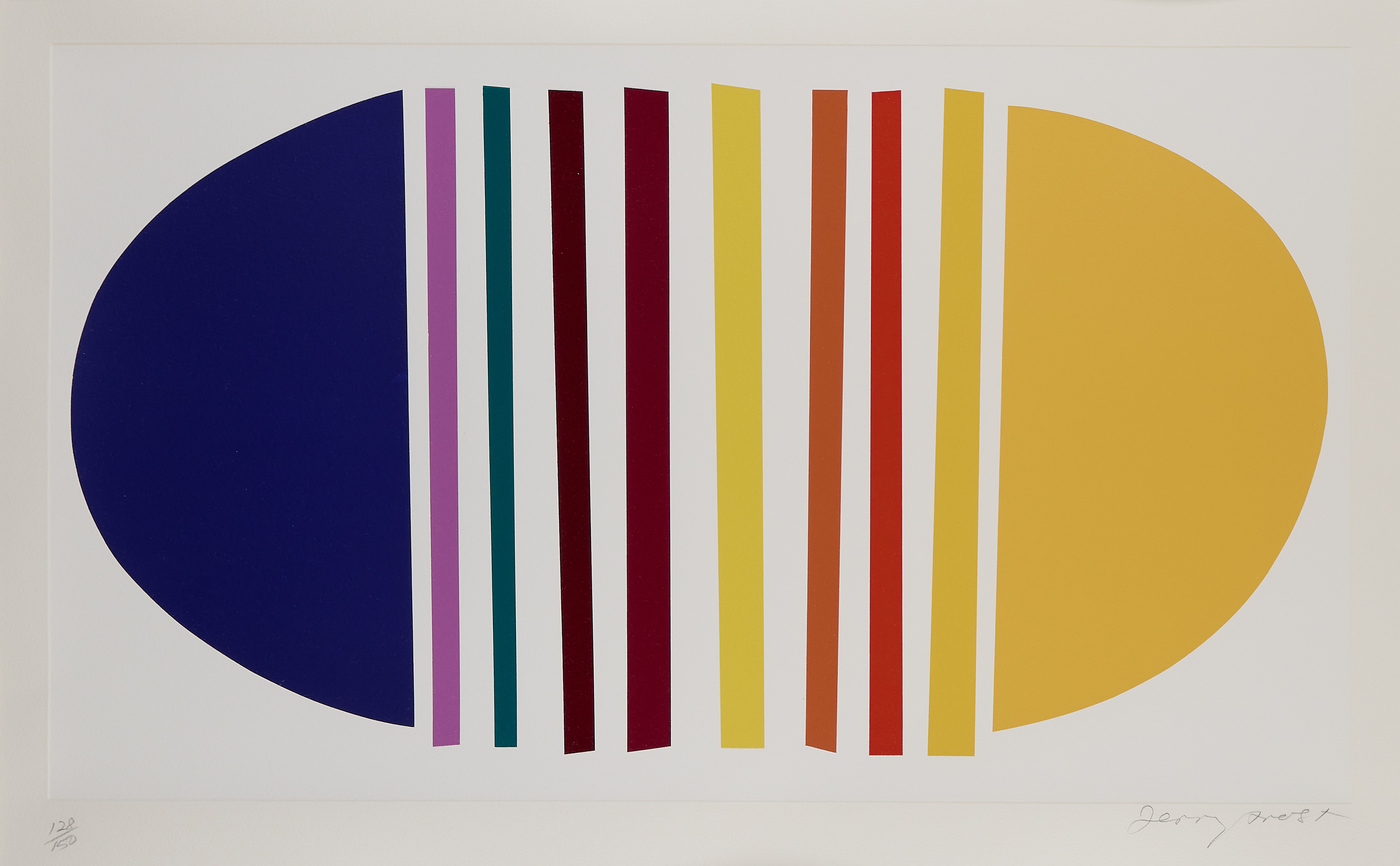 Sir Terry Frost RA,  British 1915-2003, Blue and Lemon, 2002; screenprint in colours on Arches ...