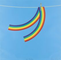 Patrick Hughes,  British b.1939-  Wet Rainbow, 1979;  screenprint in colours on wove,  signed, ...