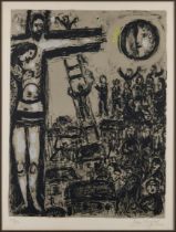 Marc Chagall, French/Russian 1887-1985, Crucifixion Grise, 1970; lithograph in colours on Arche...