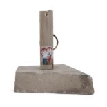 Banksy, British b. 1974- The Walled Off Hotel - Key Fob with Figure;  cast resin sculpture with...