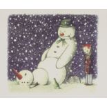 Banksy, British b.1974- Rude Snowman Christmas Card, 2005;  ink-jet print on wove,  with printe...