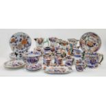 A quantity of Mason's Ironstone China decorated in the Imari palette, 19th century, to include th...
