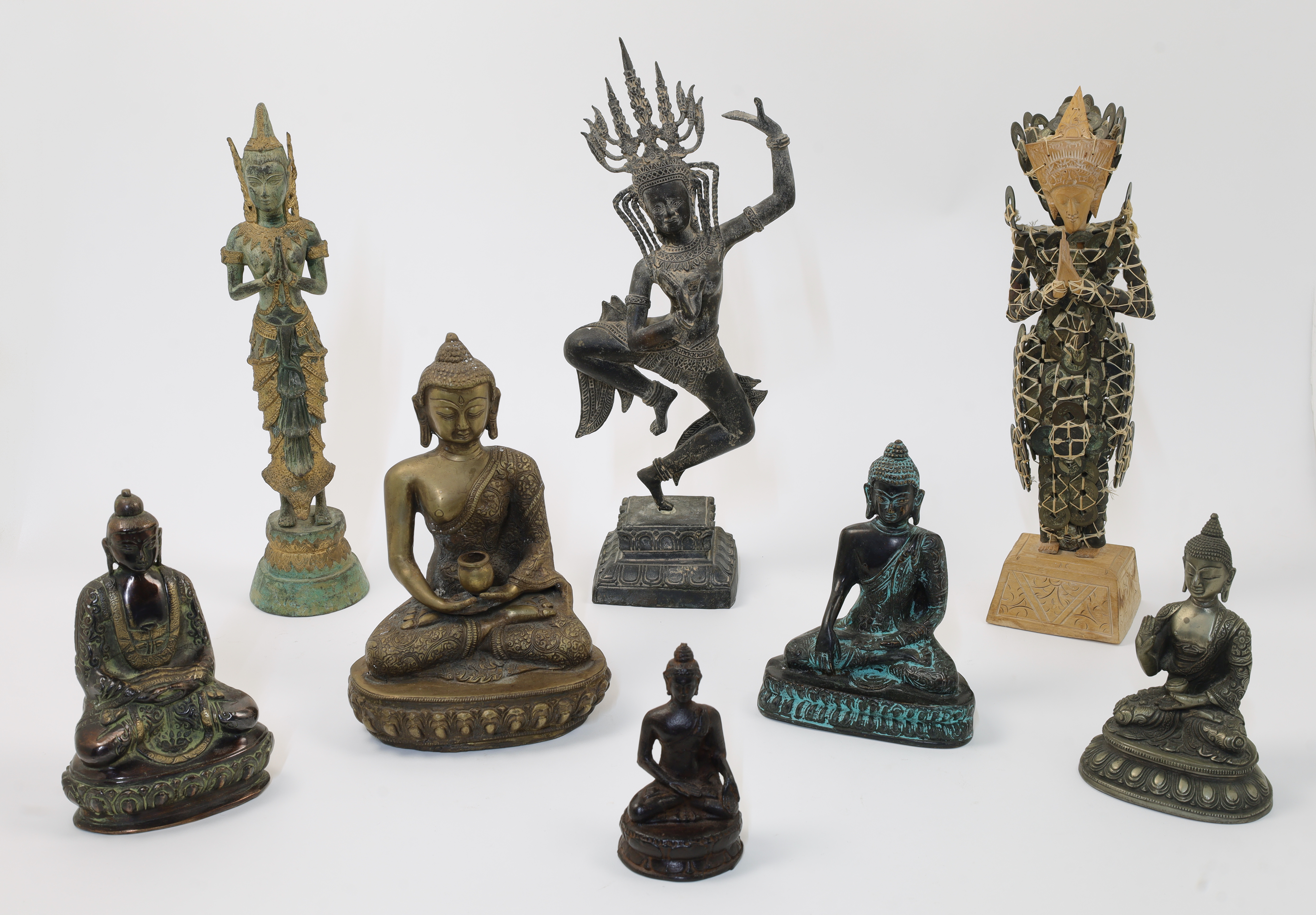 A mixed group of metal sculptures of Asian and South East Asian origin, 20th century, to include ...