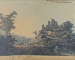 John Hassell,  British 1767-1825-  View of Berry Pomery Castle, Devon, after Thomas Walmsley;  ...