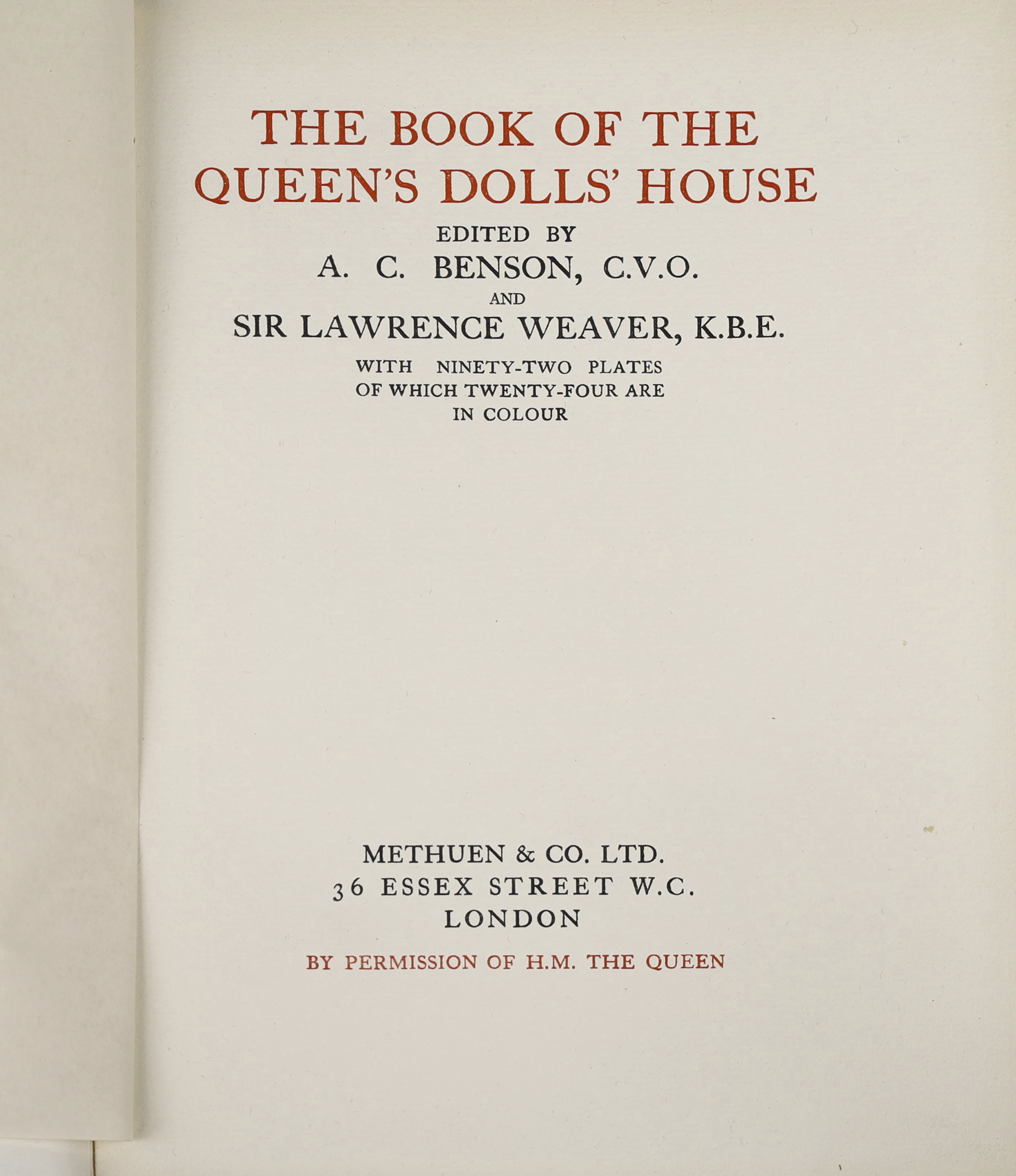 Royal Interest; a collection of items relating to Queen Mary's Dolls' House, comprising: An auto... - Image 5 of 6