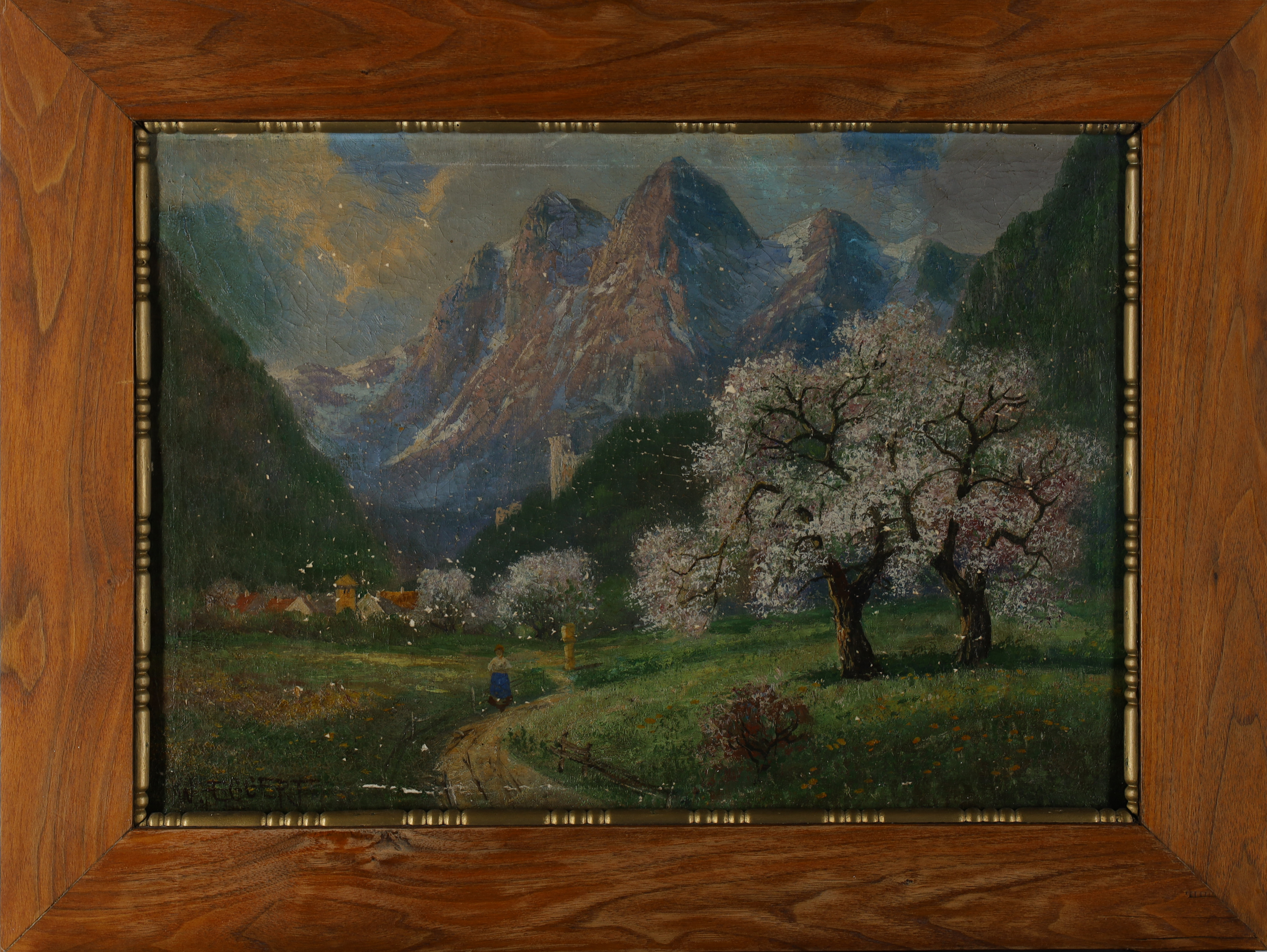 W. Eggert,  Northern European School, late 19th/early 20th century-  Landscape with flowering tr... - Image 2 of 5