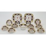 An English porcelain part tea service, possibly Ridgway or Coalport, first half 19th century, som...