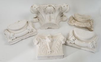 A collection of Grand Tour type plaster casts, 20th century, comprising: a French Gothic style pi...