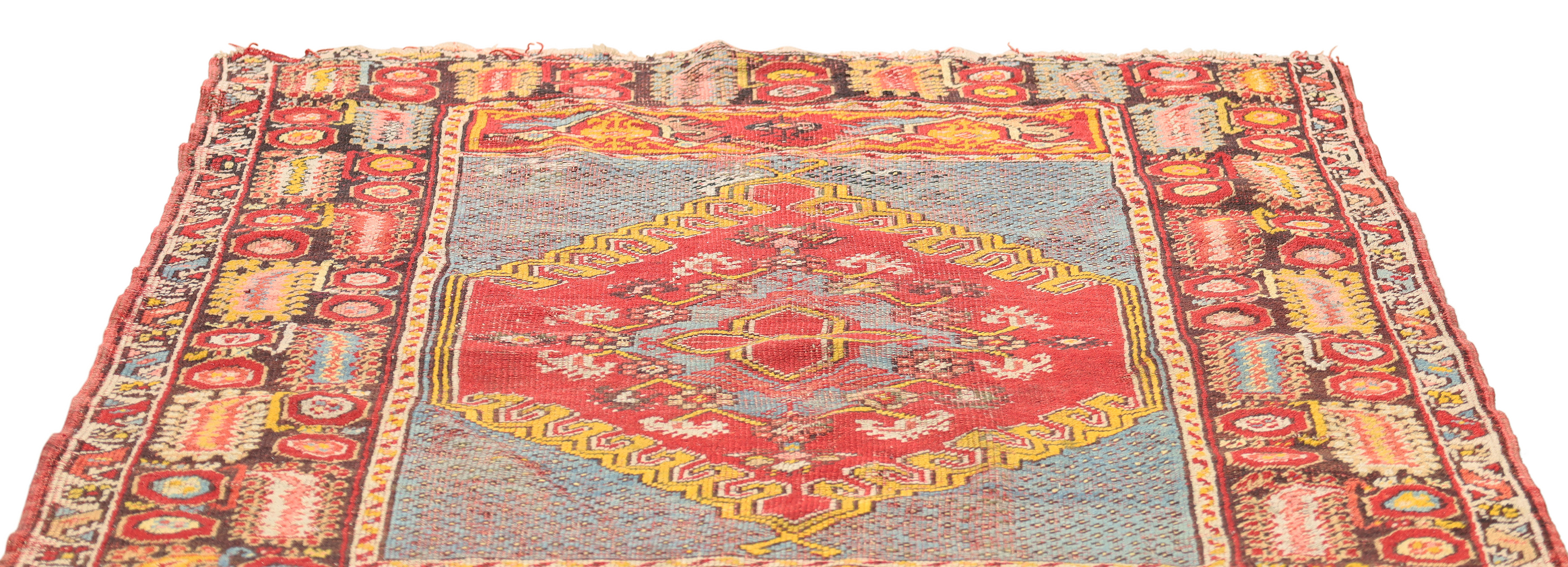 A Turkish Melas rug, first quarter 20th century, the central field with diamond medallion, on a r... - Image 4 of 4